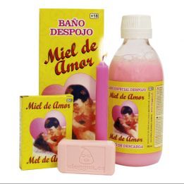 Baño Caja 250ML Miel de Amor con Vela